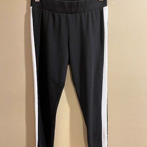 H&M Divided black leggings with white stripe size S